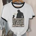 Introverted But Willing To Discuss Nephilim Tee Unisex Cotton Ringer T-Shirt