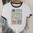 Introverted But Willing To Discuss Plants Botanical Unisex Cotton Ringer T-Shirt
