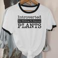 Introverted But Willing To Discuss Plants Cool & Unisex Cotton Ringer T-Shirt
