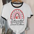 Introverted But Willing To Discuss Serial Killers True Crime Unisex Cotton Ringer T-Shirt