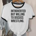 Introverted Wrestler Wrestling Introvert Unisex Cotton Ringer T-Shirt