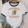 Introvert's Passion For French Patisserie Macarons Unisex Cotton Ringer T-Shirt