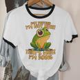 Introverts Thats What Im Doing Just Pretends Unisex Cotton Ringer T-Shirt