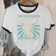 Introverts Unite Separately Introverted Antisocial Unisex Cotton Ringer T-Shirt