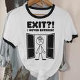 Irony Sarcasm Introvert Dry Humor Cartoon Comic Geek Nerd Unisex Cotton Ringer T-Shirt