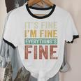 It's Fine I'm Fine Everything Is Fine Meme Introvert Sarcasm Unisex Cotton Ringer T-Shirt It's Fine I'm Fine Everything Is Fine Meme Introvert Sarcasm Unisex Cotton Ringer T-Shirt