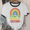 It's Way Too Peopley Outside Anti Social Introvert Unisex Cotton Ringer T-Shirt It's Way Too Peopley Outside Anti Social Introvert Unisex Cotton Ringer T-Shirt