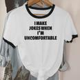 I Make Jokes When Im Uncomfortable Sarcastic Introvert Unisex Cotton Ringer T-Shirt I Make Jokes When Im Uncomfortable Sarcastic Introvert Unisex Cotton Ringer T-Shirt