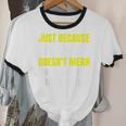 Just Because I'm Awake No Morning Person Introvert Witty Unisex Cotton Ringer T-Shirt