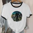 Just Me And My Yeti Retro Sunset Mountain Hiking Introvert Unisex Cotton Ringer T-Shirt Just Me And My Yeti Retro Sunset Mountain Hiking Introvert Unisex Cotton Ringer T-Shirt