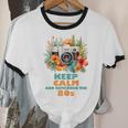 Keep Calm And Remember The 80s Retro Vintage Nostalgia Premium Unisex Cotton Ringer T-Shirt