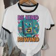 Be Kind Rewind 90s VHS Nostalgia Retro Unisex Cotton Ringer T-Shirt