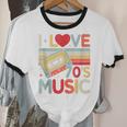 I Love 70's Music Retro Style Nostalgia Cassette 1970s Party Unisex Cotton Ringer T-Shirt