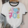 I Love 70's Retro Style Nostalgia Vibe 1970's Party Premium Tri-Blend Unisex Cotton Ringer T-Shirt