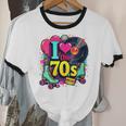 I Love The 70s Vintage Cassette Roller Vinyl Nostalgia 70s Unisex Cotton Ringer T-Shirt