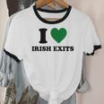 I Love Irish Exits St Patrick's Day Introvert Party Unisex Cotton Ringer T-Shirt I Love Irish Exits St Patrick's Day Introvert Party Unisex Cotton Ringer T-Shirt