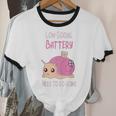 Low Social Battery Cute Snail With House Introvert Cozy Home Unisex Cotton Ringer T-Shirt Low Social Battery Cute Snail With House Introvert Cozy Home Unisex Cotton Ringer T-Shirt