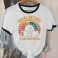 Low Social Battery Introvert Energy Unisex Cotton Ringer T-Shirt