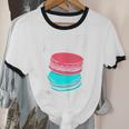 Macaroons Dessert Antisocial Introvert Pastries Food Lover Unisex Cotton Ringer T-Shirt