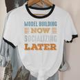 Model Building Now Minimal Socializing Introvert Vintage Unisex Cotton Ringer T-Shirt