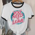 You Need To Leave Introvert Mood Space Unisex Cotton Ringer T-Shirt