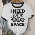 I Need Some Space Introvert Astronaut Science Unisex Cotton Ringer T-Shirt