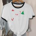 Nice Naughty Introvert Christmas List Santa Unisex Cotton Ringer T-Shirt