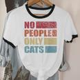 No People Only Cats Introvert Unisex Cotton Ringer T-Shirt No People Only Cats Introvert Unisex Cotton Ringer T-Shirt