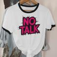 No Small Talk Zone – Introvert Quote Unisex Cotton Ringer T-Shirt