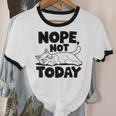 Nope Not Today Antisocial Introvert Cat Lover Men Women Kids Unisex Cotton Ringer T-Shirt