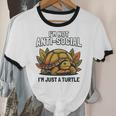 Not Anti Social Im Just A Turtle Sarcastic Introvert Humor Premium Tri-Blend Unisex Cotton Ringer T-Shirt Not Anti Social Im Just A Turtle Sarcastic Introvert Humor Premium Tri-Blend Unisex Cotton Ringer T-Shirt