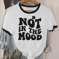 Not In The Mood Anti Social Introvert Sarcastic Retro Unisex Cotton Ringer T-Shirt Not In The Mood Anti Social Introvert Sarcastic Retro Unisex Cotton Ringer T-Shirt