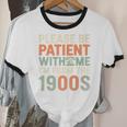 Old People Please Be Patient With Me I'm From The 1900s Premium Unisex Cotton Ringer T-Shirt
