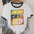 Im This Old Retro 80s 90s VHS Cassette Floppy Disk Nostalgia Unisex Cotton Ringer T-Shirt Im This Old Retro 80s 90s VHS Cassette Floppy Disk Nostalgia Unisex Cotton Ringer T-Shirt