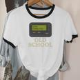 Old School 90s Pager Retro Nostalgia Vintage Tech Gen Unisex Cotton Ringer T-Shirt