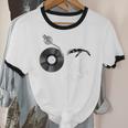 Old School Dad OG Hip Hop Head Vinyl Retro 80s90s Nostalgia Unisex Cotton Ringer T-Shirt
