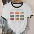 Old School Playlist Nostalgia Vibes Cassette Unisex Cotton Ringer T-Shirt