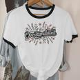 Overstimulated – Introvert Floral Saying Unisex Cotton Ringer T-Shirt
