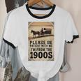 Be Patient With Me I'm From The 1900s Birthday Retirement Unisex Cotton Ringer T-Shirt