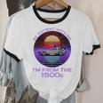 Be Patient With Me I'm From The 1900s Synthwave Premium Unisex Cotton Ringer T-Shirt