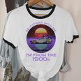 Be Patient With Me I'm From The 1900s Synthwave Unisex Cotton Ringer T-Shirt