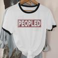 All Peopled Out Introvert Joke Sarcastic Quote Premium Tri-Blend Unisex Cotton Ringer T-Shirt