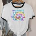 Pickleball Saying Introvert Pickleball Game Partner Unisex Cotton Ringer T-Shirt