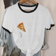 Pizza Lover Saying Introvert Anti Social Humor Foodie Unisex Cotton Ringer T-Shirt