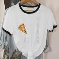 Pizza Lover Saying Introvert Anti Social Humor Foodie Unisex Cotton Ringer T-Shirt