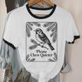Please Chew Quieter Introvert Nature Bird Lover Unisex Cotton Ringer T-Shirt