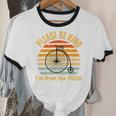 Please Be Kind I'm From The 1900s Penny Farthing Premium Unisex Cotton Ringer T-Shirt