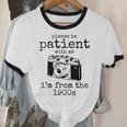 Please Be Patient With Me I'm From The 1900s Camera Premium Unisex Cotton Ringer T-Shirt