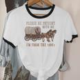PLEASE BE PATIENT WITH ME I'M FROM THE 1900s Clever Premium Unisex Cotton Ringer T-Shirt