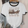 PLEASE BE PATIENT WITH ME I'M FROM THE 1900s Clever Unisex Cotton Ringer T-Shirt PLEASE BE PATIENT WITH ME I'M FROM THE 1900s Clever Unisex Cotton Ringer T-Shirt